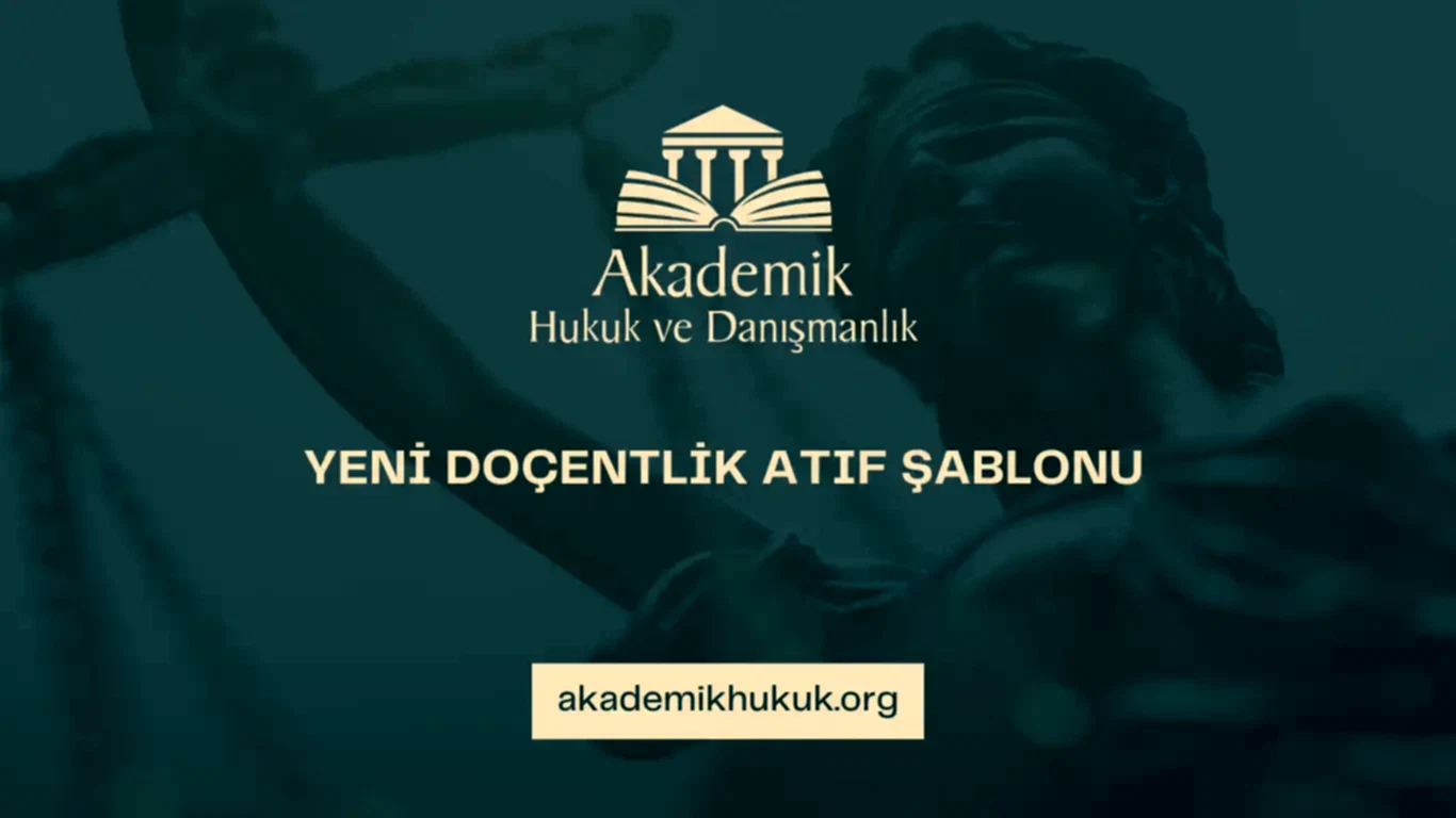 YENİ DOÇENTLİK ATIF ŞABLONU